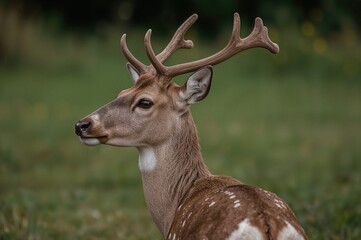 One white-tailed deer cleans the head fur of another