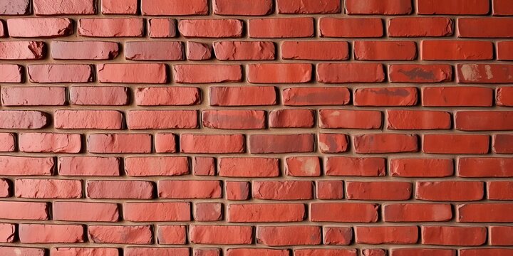 Dark red brick wall texture, rough surface, uneven mortar, architecture, photography