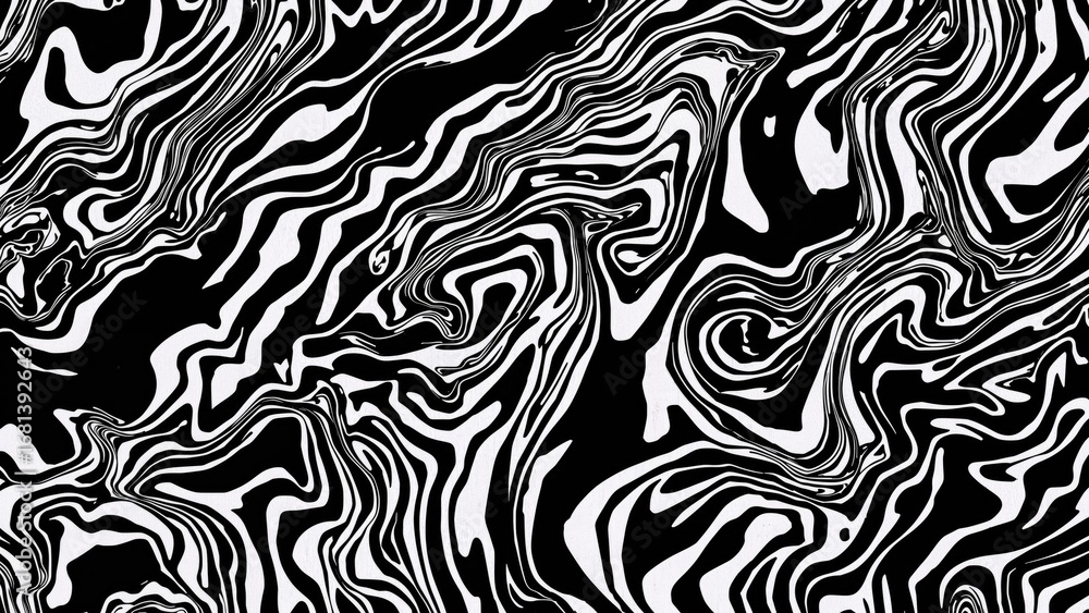 Poster infinite liquid-themed design featuring grunge textures and monochromatic fluid spots. decorative ba