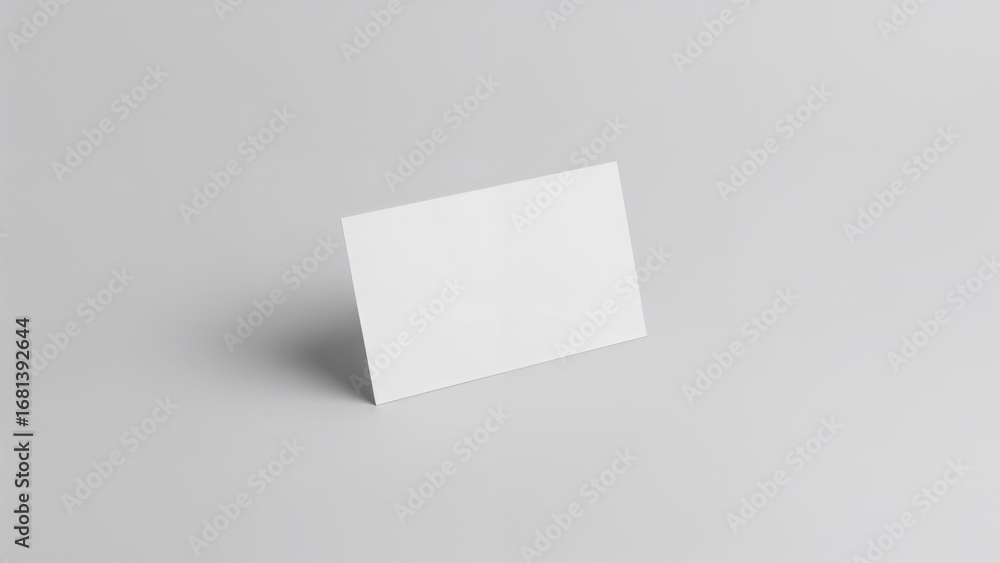 Aufkleber white business card mockup with empty space for custom design