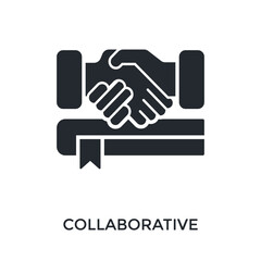 Obraz premium Collaborative Icon Glyph Style. Vector Illustration For Graphic Design