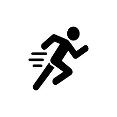 Fast Run Icon Vector Illustration Speed, Athlete, Motion, Sports Symbol Design