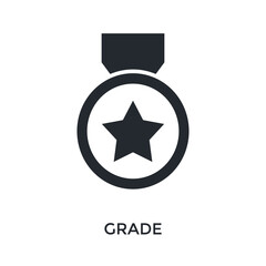 Grade Icon Glyph Style. Vector Illustration For Graphic Design