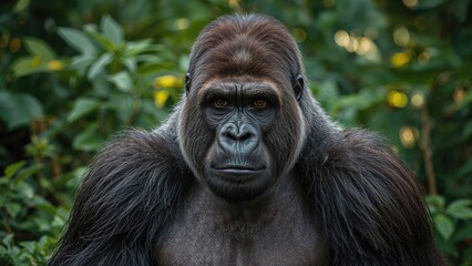 Fototapeta premium Western lowland gorilla species known as Gorilla gorilla gorilla
