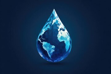 Obraz premium Save the water. Fresh water. Drop logo design template. Ecology concept background with drop. World Water Day