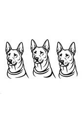 dog head concept logo design