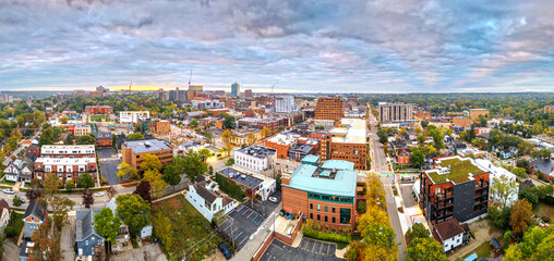 Ann Arbor, Michigan, USA College Town Skyline at Dawn.