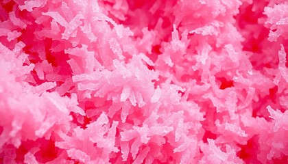 Fototapeta premium Close-up texture of pink fiberglass insulation fibers, material science, renovation