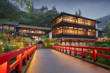 Shima Onsen, Gunma, Japan at Dusk