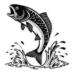 vector illustration of a fish