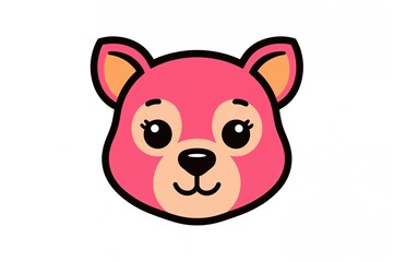 Fototapeta premium Illustration of adorable animal face design