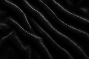 Obraz premium Textured black velvet clothing material