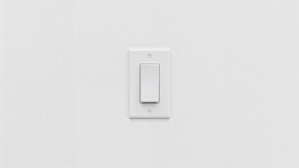 Fototapeta premium Elegant white switch on an understated wall surface, perfect for minimalist and design-focused applications.