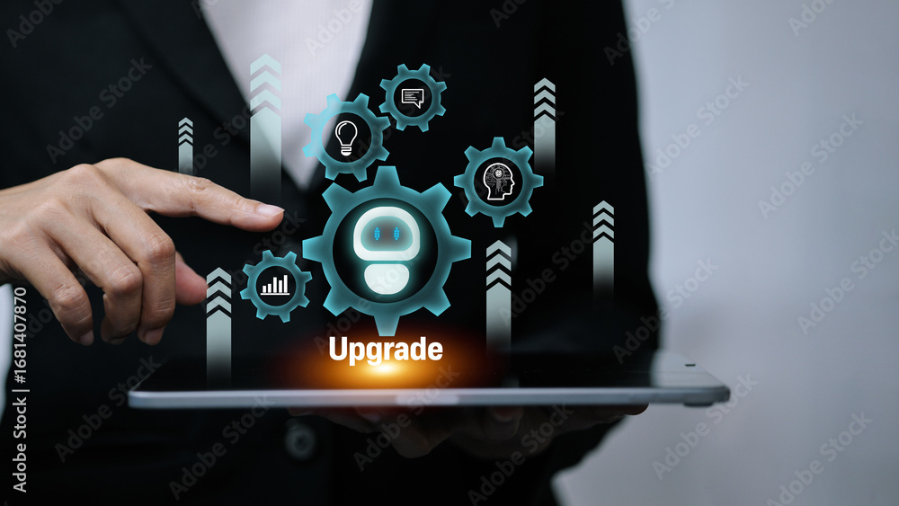 Poster ai upgrade system – artificial intelligence innovation and digital technology