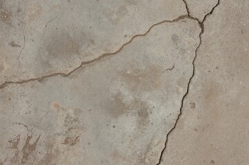 Fototapeta premium Aged rough concrete featuring cracks and scuffs, grunge-inspired surface perfect for backgrounds or textures.