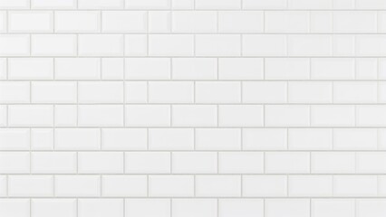 Fototapeta premium Wall decorated with white ceramic tiles