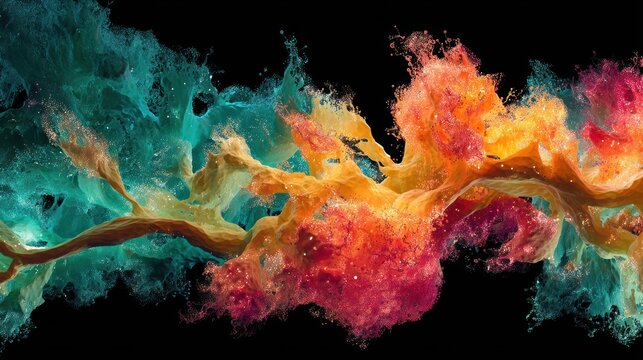 Human brain concept showing dopamine chemical reactions and mood regulation