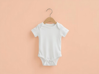 Blank baby onesie, bodysuit mockup, pregnancy announcement background, baby onesie photography, baby onesie hanging.