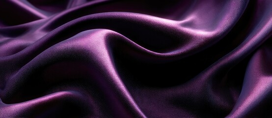 Fototapeta premium Elegant purple silk fabric draping softly