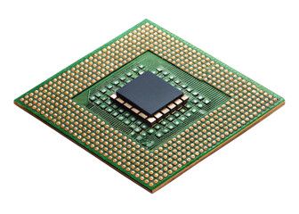 GPU chip isolated on white background