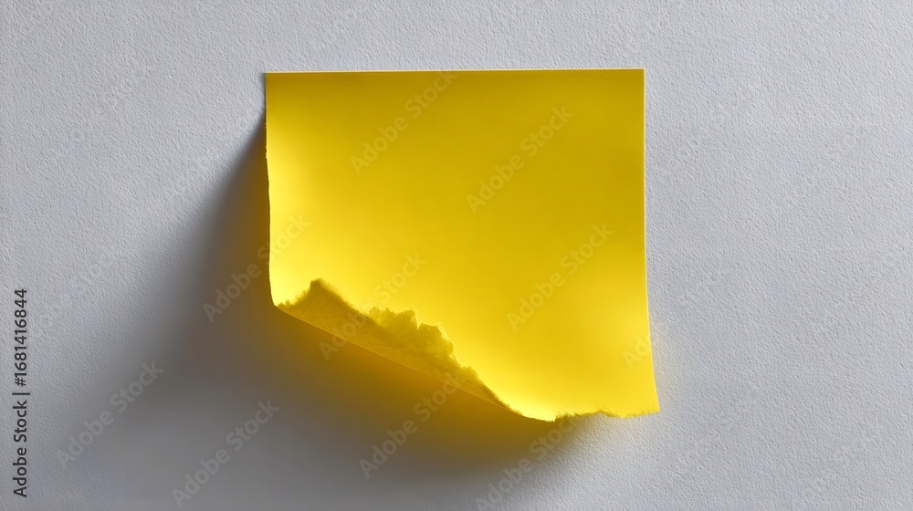 Aufkleber a striking abstract composition featuring a vibrant yellow triangular shape with defined shadows and