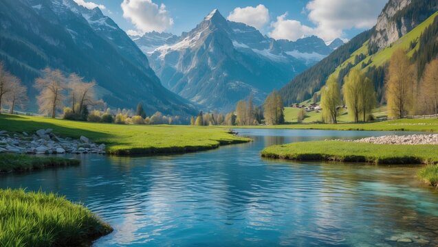 Majestic Landscape of the Enchanting Engadin Valley