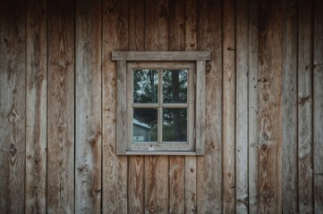 Rustic Aged Timber Wall Featuring a Window 1