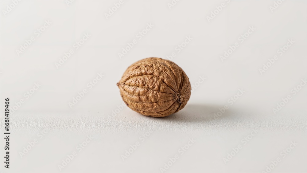 Poster macro image of a walnut on a piece of cloth