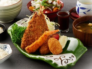 アジフライ, エビフライ, コロッケ, ミックスフライ