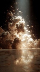 Obraz premium Abstract Cloud Explosion on Marble Floor