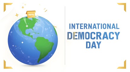 Vector graphic of international democracy day good for international democracy day celebration. flat design. flyer design.flat illustration.