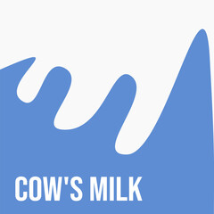 simple cow's milk illustration
