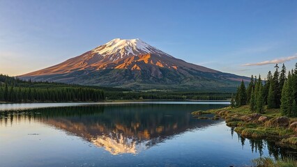 Dramatic volcanic peaks of Klyuchevskaya Sopka and Bezymyanny on a remote peninsula