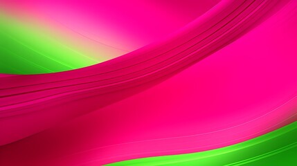 A bold, high-contrast gradient background with vibrant lime green sharply transitioning into hot pink, featuring subtle flowing lines creating movement, full-frame,