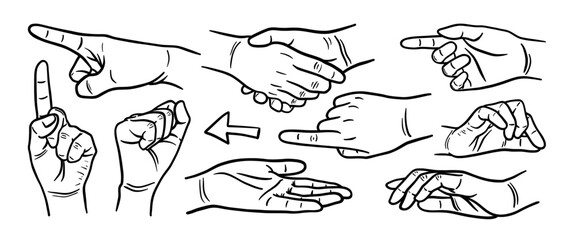 Hand drawn doodle vector set. Collection of cute hand drawn doodle.