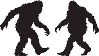 Fototapeta premium Legendary creature forest silhouette art