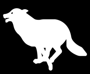 Wolf icon.A beautifully wolf portrait composed of sharp triangular facets.Wolf silhouette logo icon. Howling predator sign. Wild canine animal symbol. Vector illustration.