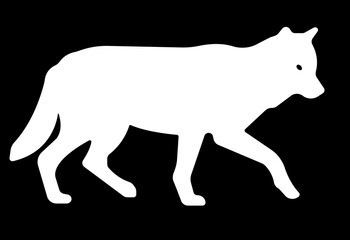 Wolf icon.A beautifully wolf portrait composed of sharp triangular facets.Wolf silhouette logo icon. Howling predator sign. Wild canine animal symbol. Vector illustration.