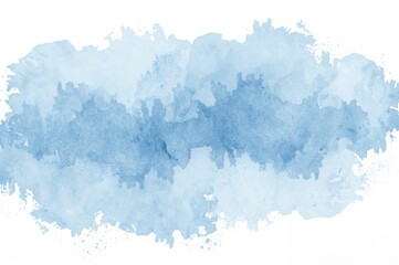 Obraz premium Hand-painted sky and light blue watercolor texture with brush strokes on a white backdrop with clipping path.