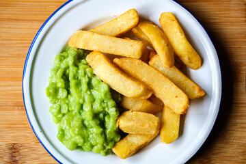 Chunky Fried Chips and Mushy Peas