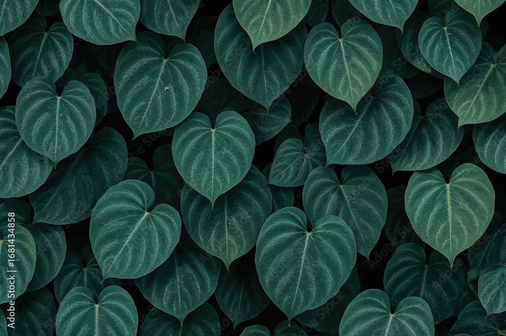 Poster Continuous leaf pattern backdrop