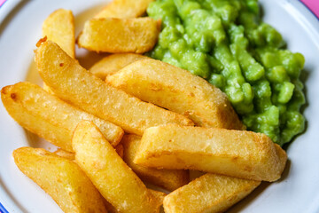 Chunky Fried Chips and Mushy Peas