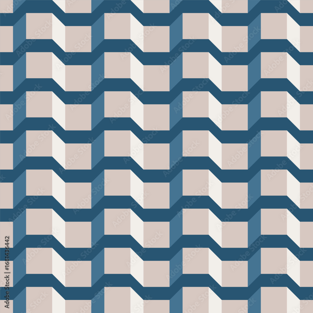 Aufkleber geometric minimalist cube step repetitive simple pattern design for background