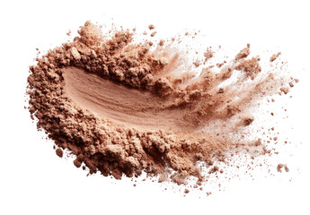 Light brown powder explosion, swirled and textured