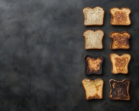 Stepbystep transformation of old bread into French toast, illustrating food waste solutions