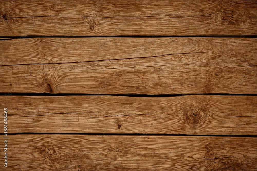 Poster aged wooden surface featuring natural grain patterns and rustic charm. ideal for backgrounds with sp