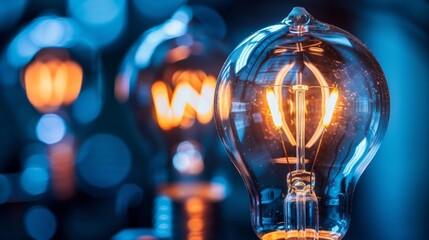 Illuminating concepts shine distinctively amongst a variety of light bulbs with generative ai