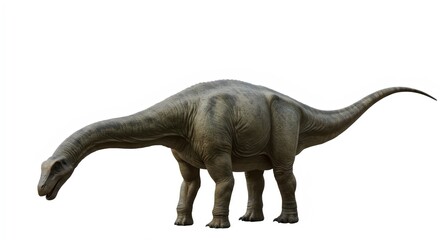 Fototapeta premium Digital Render of Diplodocus in a White Studio Environment 