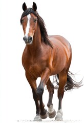 Obraz premium Full shot of a chestnut horse in motion