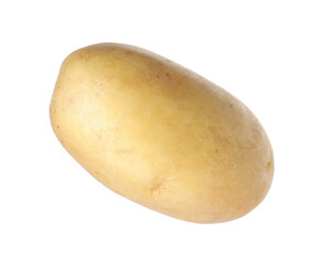 One whole ripe potato isolated on white